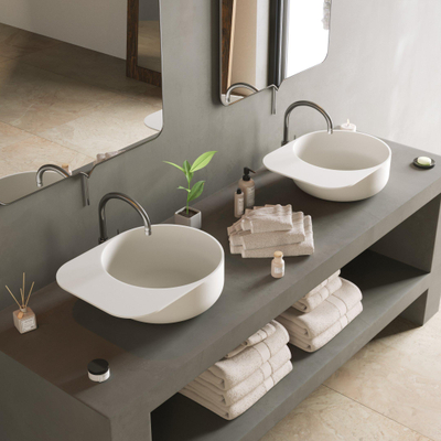 Ideavit Solidcap 6.0 Vasque à poser Ovale 50x38x15,5cm Solid surface Blanc mat