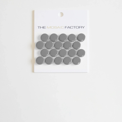 SAMPLE The Mosaic Factory Venice Mosaïque pennyround 1.9x0.5cm carreau mural pour intérieur et extérieur Rond Céramique Gris Bleu