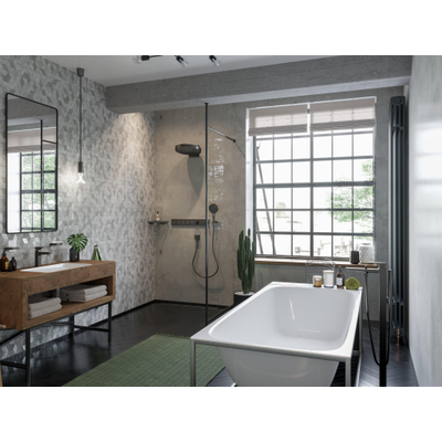 Hansgrohe AddStoris Q zeepkorf hoek - geborsteld zwart chroom (antraciet)