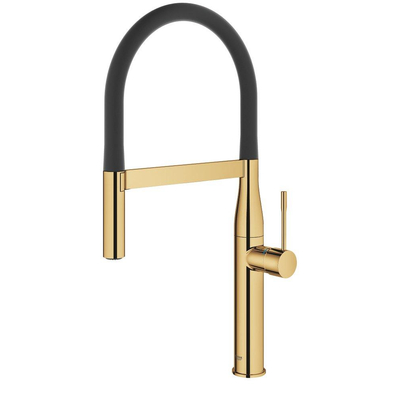 Grohe Essence Keukenkraan - hoog - 2 straalsoorten - met profesionele handdouche - cool sunrise glans