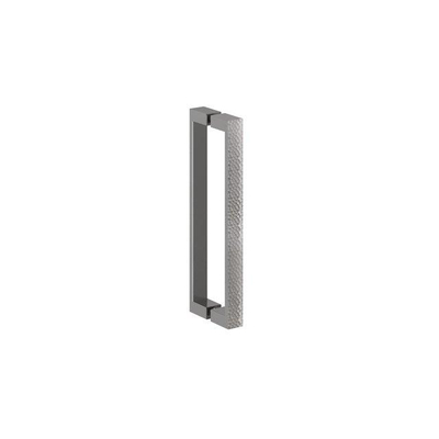 Crosswater Asura Porte de douche quart de cercle - 8mm - 100x80cm - avec paroi latérale - poignée martelée - inox poli