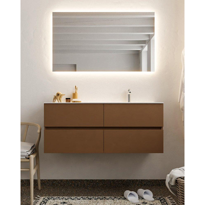 Mondiaz VICA ensemble de meuble de salle de bain - 120cm - meuble sous-vasque repos - 4 tiroirs - lavabo cloud droite - 1 trou de robinet - version XL 60cm haut