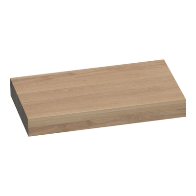 BRAUER Creek plan vasque suspendu - 80x50x10cm - lames chêne naturel