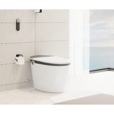Hansgrohe AddStoris Q closetrolhouder - zonder klep - mat zwart