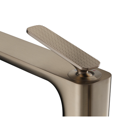 AXOR Citterio C wastafelkraan - cubic cut - coolstart - eengreeps - met waste - geborsteld brons
