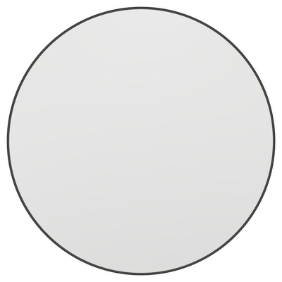 Haceka Deco miroir - 80x80cm - rond - noir mat