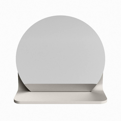 Mondiaz SPOT miroir – Ø 30 cm – avec tablette – Linen (blanc cassé)