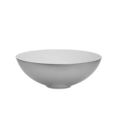 Crosswater Circus Vasque à poser - 40x40x15cm - rond - intérieur Mat brut - extérieur Inox brossé