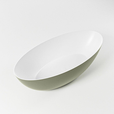 BAIGNOIRE MONDIAZ FLOAT îlot 170x80cm couleur Armée baignoire intérieure talc