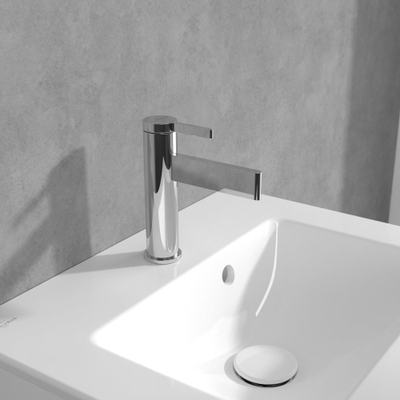 Villeroy & Boch Dawn 1 greeps wastafelkraan - zonder pop up afvoergarnituur - hoogglans chroom