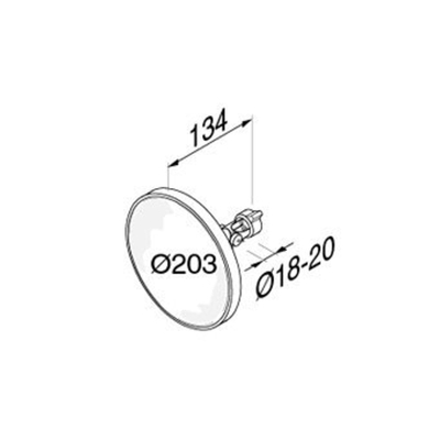 Geesa Mirror Collection make-upspiegel – rond Ø19 cm – 3x vergrotend, met buisklem – Chroom