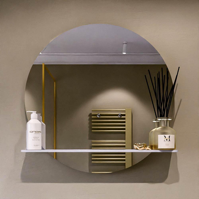 Mondiaz SPOT Badkamerspiegel - rond 70cm - spiegelplanchet - kleur Cale