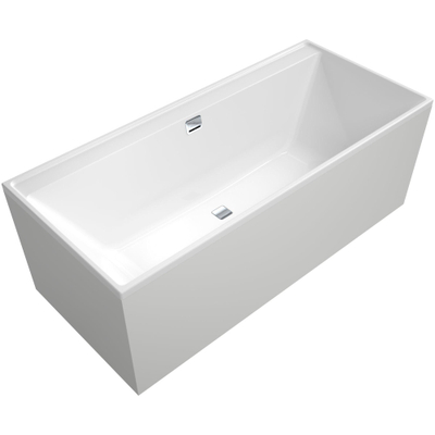 Villeroy & Boch Collaro Bad - 180x80cm - inbouw rechthoek - met badwaste - zonder panelen - glans wit