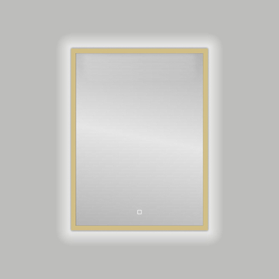 Best Design Nancy Isola Miroir 60x80cm avec éclairage LED Doré mat