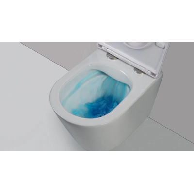 QeramiQ Dely Wandclosetpack - 36.3x51.7cm - diepspoel - rimless - slim zitting - glans wit SHOWROOMMODEL