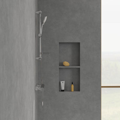Villeroy & Boch Universal Showers Ensemble barre de douche avec trois fonctions pour montage mural - chrome