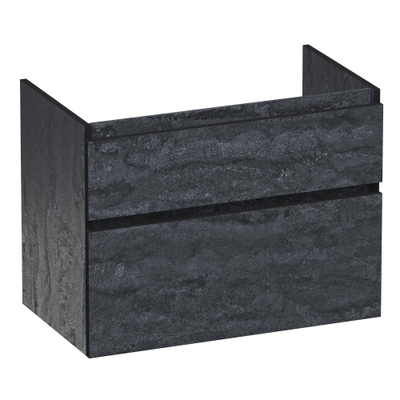 BRAUER Delight Edge wastafelonderkast 80 2 softclose lades - greeploos - 1 sifon uitsparing - Damascus