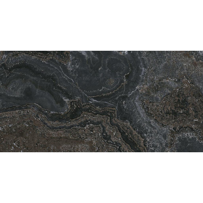Cifre Cerámica Jewel Black pulido 60x120cm gerectificeerd Vloer- en Wandtegel Marmer look Glans Antraciet