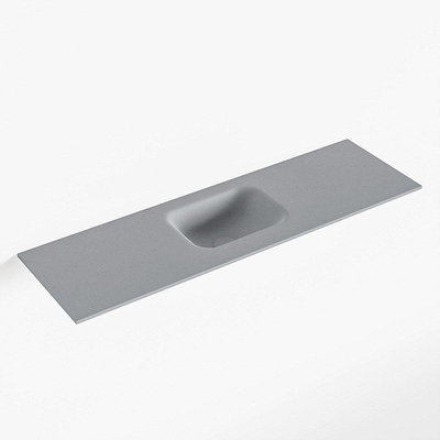 Mondiaz LEX Fontein - 100x30x0.9cm - wasbak midden - zonder kraangaten - voor toiletmeubel - Solid surface - Plata