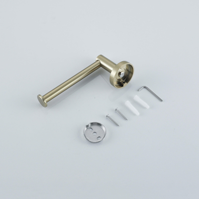 Fortifura Calvi porte-rouleau de papier toilette/porte-rouleau de réserve - sans couvercle - rond - PVD - Laiton brossé (or)