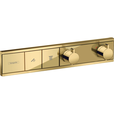 Hansgrohe Rainselect Afbouwdeel - voor inbouw douchekraan - thermostatisch - voor 2 functies - 45.6x90cm - thermostaat - gepolijst goud