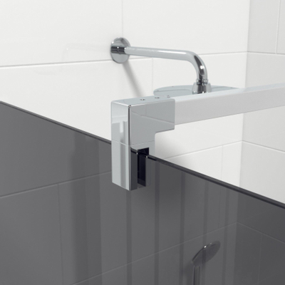 Marenza Bellini Douche à l'italienne - 90x200cm - verre fumé - chrome