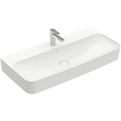 Villeroy & Boch Finion Lavabo - 1000 x 470 x 165 mm - Blanc Alpin CeramicPlus - avec trop-plein dissimulé - rectifié