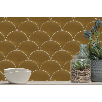 ÉCHANTILLON Par Goof Escama carrelage mural Écailles de poisson brillant or