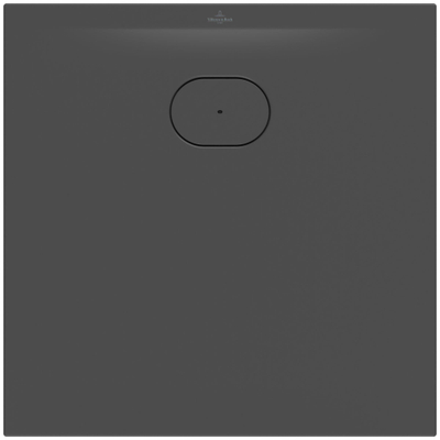 Villeroy & Boch Ecora douchebak - 80x80x3.5cm - afvoer korte zijde - anthracite (antraciet)