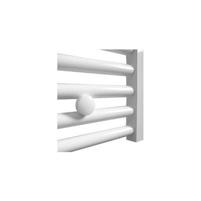 Sanicare Elektrische Radiator - 111.8x45cm - 596W - design - thermostaat - zwart - linksonder - wit