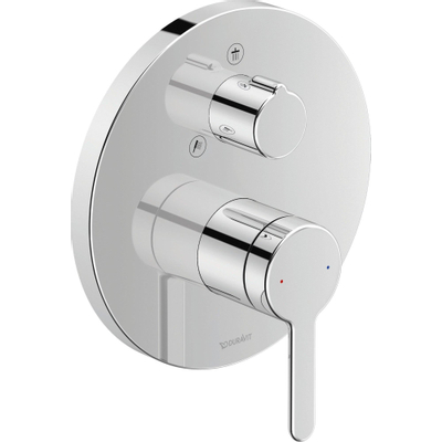 Duravit C.1 1 greeps douchemengkraan - inbouw - 170x77x170mm - hoogglans chroom
