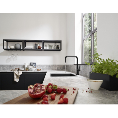 Hansgrohe Talis 1-gr Mitigeur de cuisine U 220 noir mat