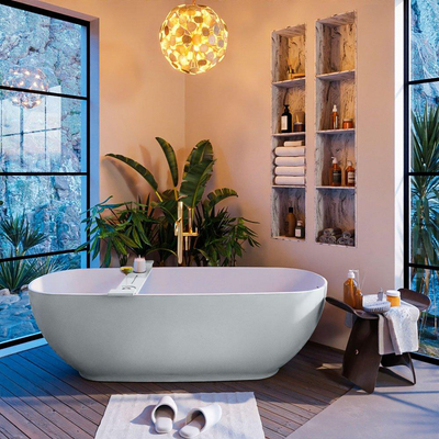Mondiaz ALAN-DLUX Ensemble de meuble - 150cm - meuble Clay mat - 1 tiroir - Lavabo Cloud Glace suspendu - vasque Droite - 0 trous de robinet