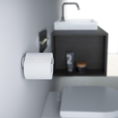 Clou Flat toiletrolhouder 4.8x4.8cm zonder klep chroom