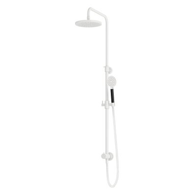 Hotbath Mate Colonne de douche pluie douche de tête 20cm et flexible 150cm  avec douchette laiton brosséPVD