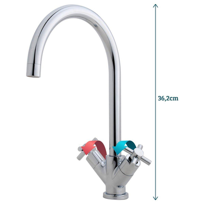 Xellanz Cross robinet de cuisine chromé