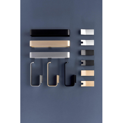 Haceka Aline Porte-rouleau de papier toilette aluminium gris brossé