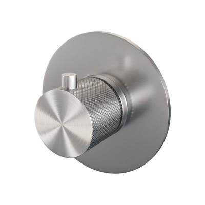 BRAUER Brushed Carving inbouwthermostaat - inclusief inbouwdeel - 1 carving knop - PVD - geborsteld RVS