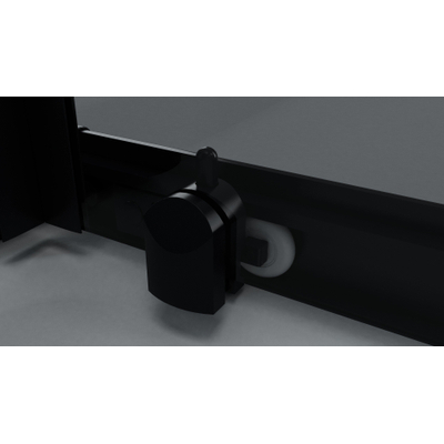 FugaFlow Efficiente Vetro Cabine de Douche - 80x80 cm - carré - noir mat