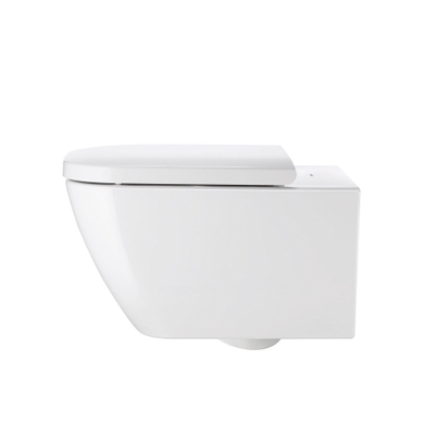 Duravit HappyD 2 cuvette suspendue à chute profonde sans rebord de rinçage avec fixation dissimulée 36,5x54cm avec WonderGliss blanc