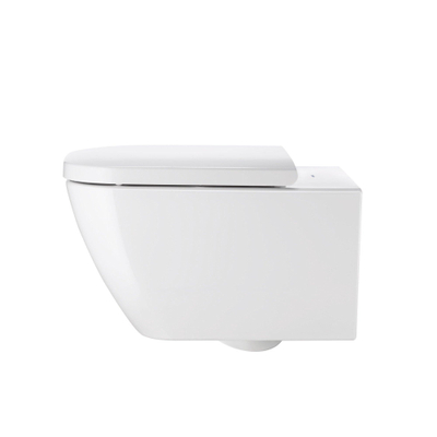 Duravit HappyD 2 WC suspendu à fond creux sans bride avec fixation cachée 36.5x54cm avec wondergliss blanc
