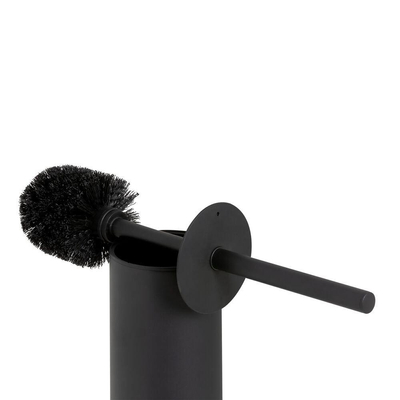 Tiger Noon Toiletaccessoireset Toiletborstel met houder Toiletrolhouder zonder klep Handdoekhaak Zwart