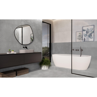 Terravito Gipuro Carrelage mural - 60x120cm - rectifié - gris mat