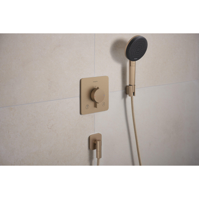 Hansgrohe FixFit Fine Q Coude mural - sans clapet anti-retour - Bronze brossé