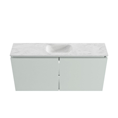 MONDIAZ TURE-DLUX 100cm toiletmeubel Greey. EDEN wastafel Opalo positie midden. Zonder kraangat.