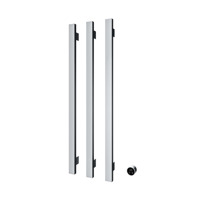 Hotbath &MORE Radiateur sèche-serviettes - 57x115cm - carré - 3 barres - vertical - avec interrupteur - chrome