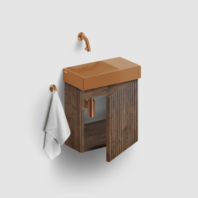Clou Vale lave-mains 38 cm sans trou de robinet à droite mat it. sable céramique