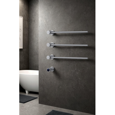 Rosani THREE Elektrische Handdoekradiator - 52x54x13cm - 30watt - geborsteld RVS OUTLETSTORE