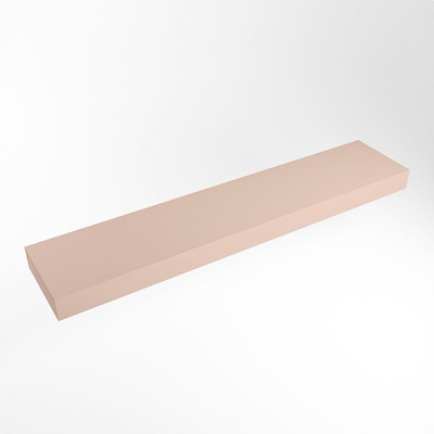 Mondiaz TOP 41 Vrijhangend Topblad - 200x41x12cm - geschikt voor waskom - Solid surface - Rosee