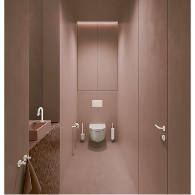 Clou Kaldur ensemble balayette WC modèle mural blanc mat